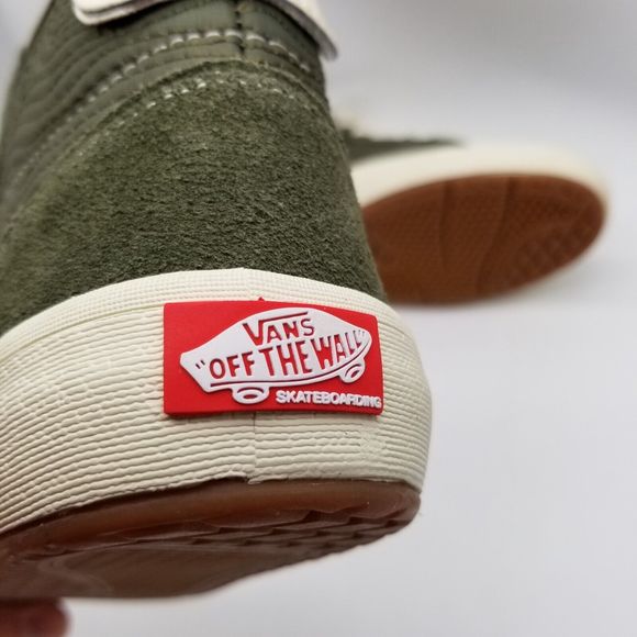 vans lizzie high top olive green vans shoes, lightly used - Picture 6 of 8